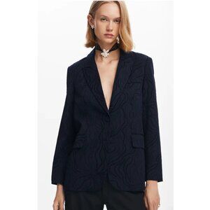 Desigual's flocked dotted Hamburgo blazer